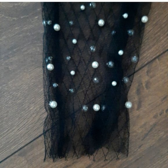 Mesh Pearl Decorated Leggings - Picture 3 of 4